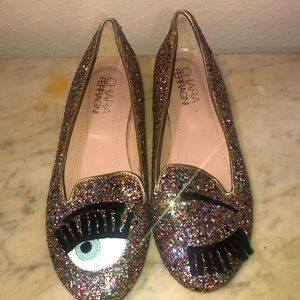 Chiara Ferragni Rainbow 🌈 Glitter ✨ wink eye sz 37